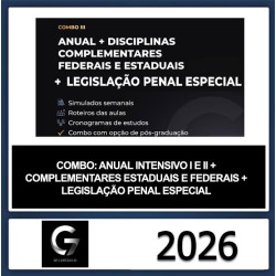 RATEIO ANUAL COMBO – (ANUAL INTENSIVO (MÓDULOS I E II) + COMPLEMENTARES + LEP) – G7 JURÍDICO 2026