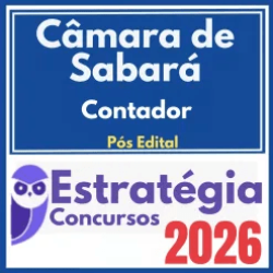 Câmara de Sabará MG (Contador) Pós Edital – Estratégia 2026