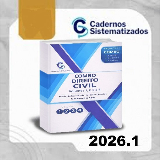 COMBO CADERNOS SISTEMATIZADOS DE DIREITO CIVIL – EDIÇÃO 2026.1 Cadernos Sistematizados