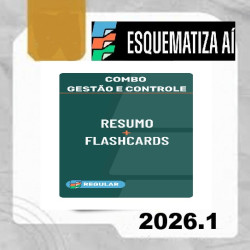 Combo Resumos + Flashcards Gestão e Controle Regular Esquematiza Ai 2026