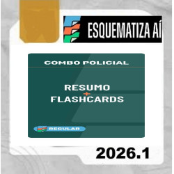 Combo Resumos + Flashcards Policial Regular Esquematiza ai 2026
