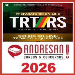 Combo TRT-RS - Analista Judiciário - Teórico + Resolução de Questões Andresan 2026
