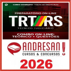 Combo TRT-RS - Técnico Judiciário - Teórico + Resolução de Questões Andresan 2026