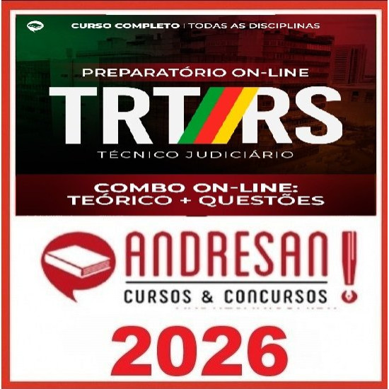 Combo TRT-RS - Técnico Judiciário - Teórico + Resolução de Questões Andresan 2026