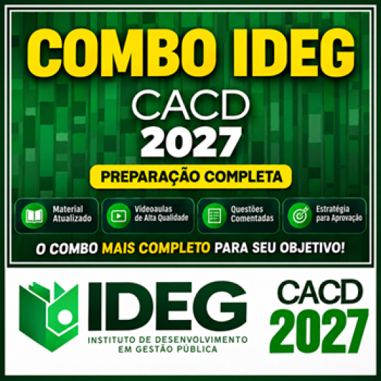 Curso Extensivo Teórico - Combo IDEG - CACD 2026-2027
