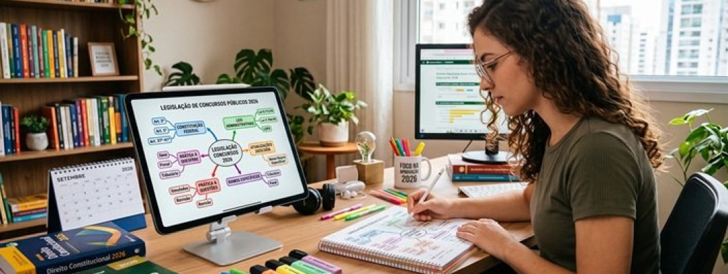 O Uso de Mapas Mentais na Legislação de Concursos Públicos 2026