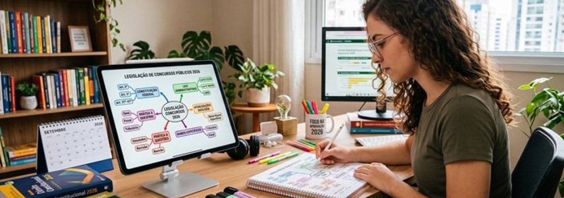 O Uso de Mapas Mentais na Legislação de Concursos Públicos 2026