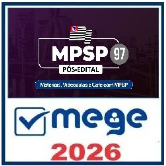 MPSP 2026 (Reta final) Ponto a Ponto 2026 Pós Edital