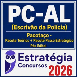 PC-AL (Escrivão de Polícia)  - Pacote Teórico + Pacote Passo Estratégico Estratégia Pós Edital