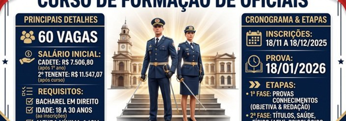 Concurso PMMG (CFO) 2026 PUBLICADO
