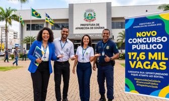 Prefeitura de Aparecida de Goiânia (GO) ofertará 17,6 mil vagas em novo concurso