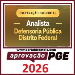 Rateio de Curso PRÉ EDITAL ANALISTA DA DEFENSORIA PÚBLICA DO DISTRITO FEDERAL Aprovação PGE 2026