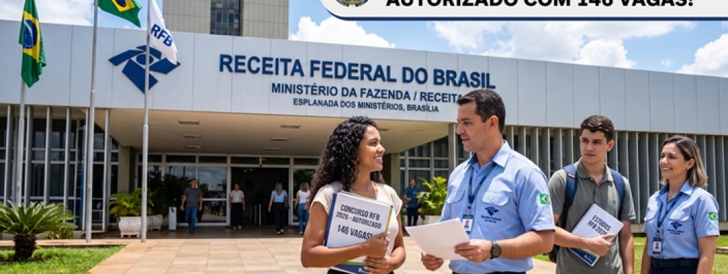 Concurso Receita Federal 2026: autorizado com 146 vagas!