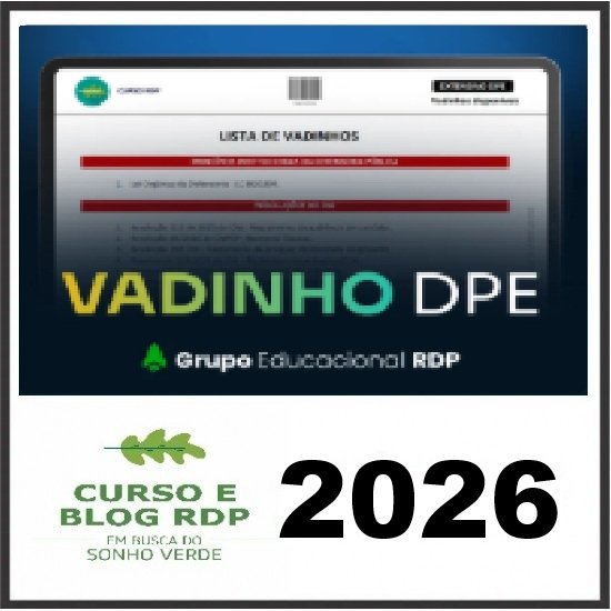 Vadinho DPE (TODAS AS LEIS) Rumo a Defensoria 2026.2