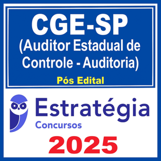 CGE-SP (Auditor Estadual de Controle - Auditoria)  - 2025 (Pós-Edital) Estratégia