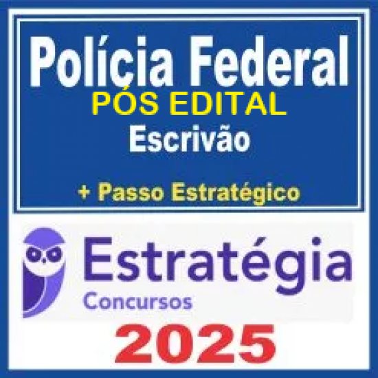 Polícia Federal (Escrivão Pacotaço - Pacote Teórico + Pacote Passo Pós Edital - Estratéfgia