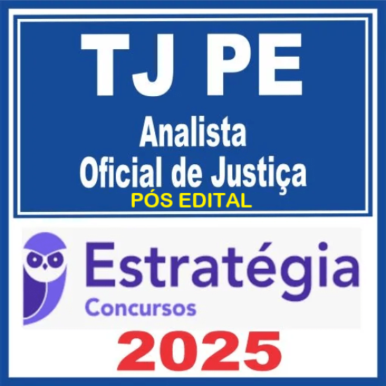 TJ-PE (Oficial de Justiça) Pacote - 2025 (Pós-Edital)