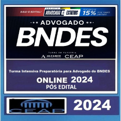 Turma Intensiva Preparatória para Advogado do BNDES CURSO CEAP - Pós Edital