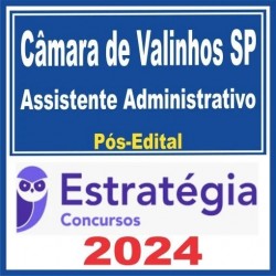 Câmara de Valinhos SP (Assistente Administrativo) Pós Edital – Estratégia 2024