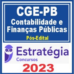 CGE PB (Contabilidade e Finanças Públicas) Pós Edital – Estratégia 2023