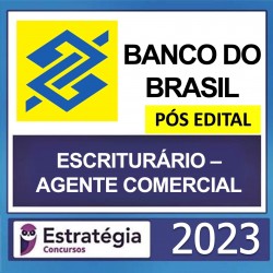 Banco do Brasil (Escriturário - Agente Comercial) Pacotaço - Pacote Teórico + Pacote Passo Estratégico - 2023 (Pós-Edital) Estratégia Concursos