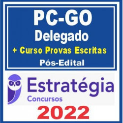 PC-GO (Delegado) Pacotaço: Pacote Teórico + Curso Provas Escritas - 2022 (Pós-Edital) Estratégia Concursos