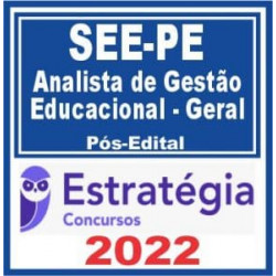 SEE PE (Analista de Gestão Educacional – Geral) Pós Edital 2022