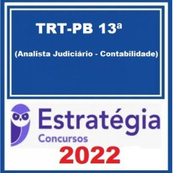 TRT-PB 13ª Região (Analista Judiciário - Contabilidade) Pacote - 2022 (Pós-Edital) - Estratégia Concursos