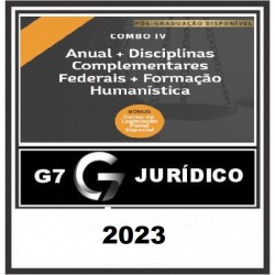 COMBO IV - ANUAL (INTENSIVO I + INTENSIVO II) + DISCIPLINAS COMPLEMENTARES FEDERAIS E ESTADUAIS + FORMAÇÃO HUMANISTICA - 2023/2 - G7